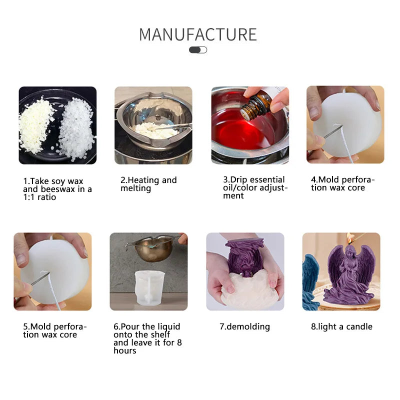 KIMLUD, 3D Christmas Tree Candle Silicone Mold DIY Christmas Party Decoration Aromatherapy Plaster Making Moulds Home Ornament Gifts, KIMLUD Womens Clothes