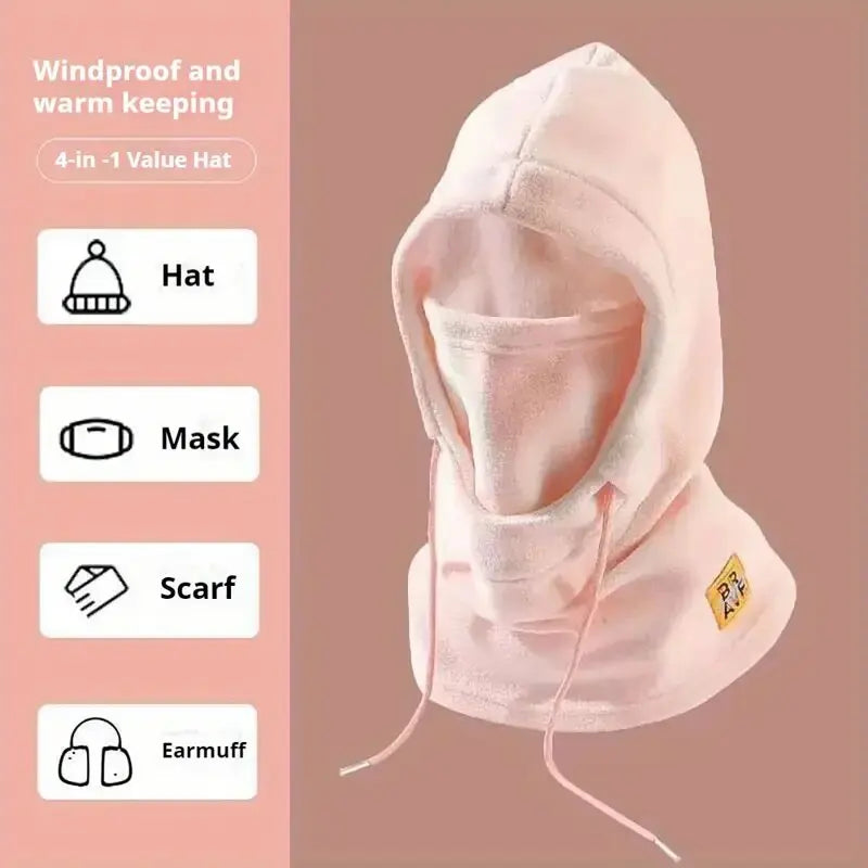 Balaclava – 3-in-1 Knit Hat Mask Neck Warmer – Cotton Polyester | KIMLUD