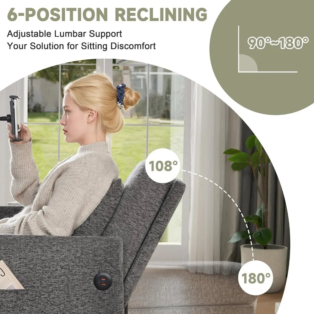 Boucle Sleeper Sofa Bed With USB Type-C Ports And 3-In-1 Convertible Backrest — Dark Grey | KIMLUD