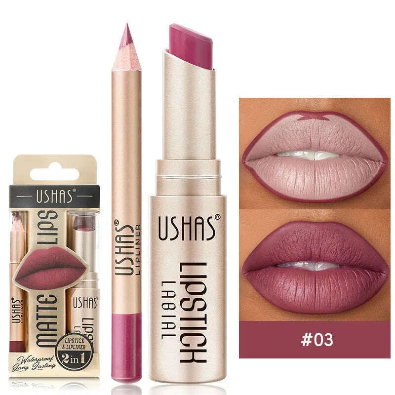 ushas-12-color-lip-liner-lipstick-set-easy-coloring-matte-lipstick-long-lasting-nude-red-lipstick-kimlud-kimlud-33921760
