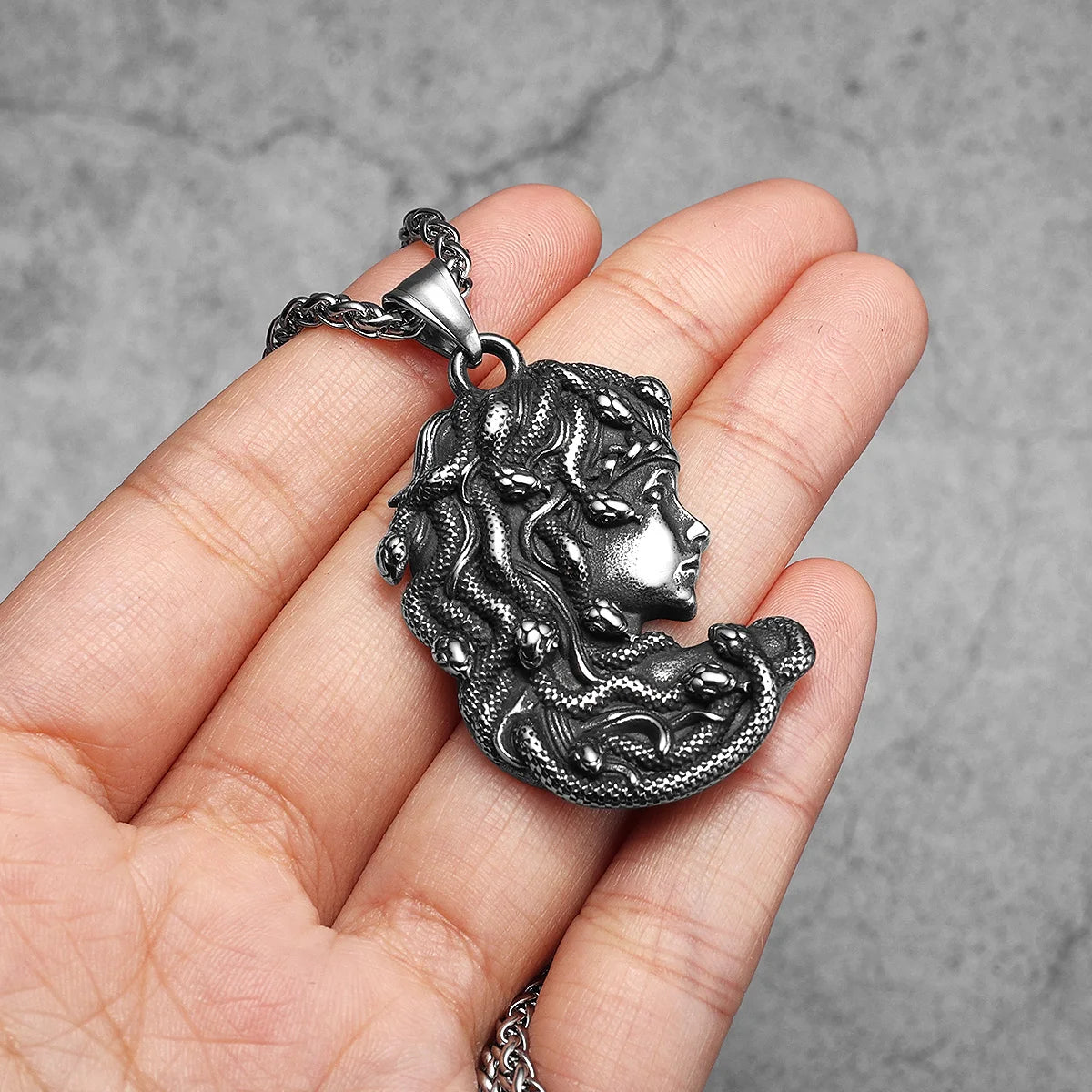 Retro Mesusa Trendy Men Necklaces With Pendant Stainless Steel Jewelry For Male Women Punk Hip Hop Accessories Gifts Wholesale