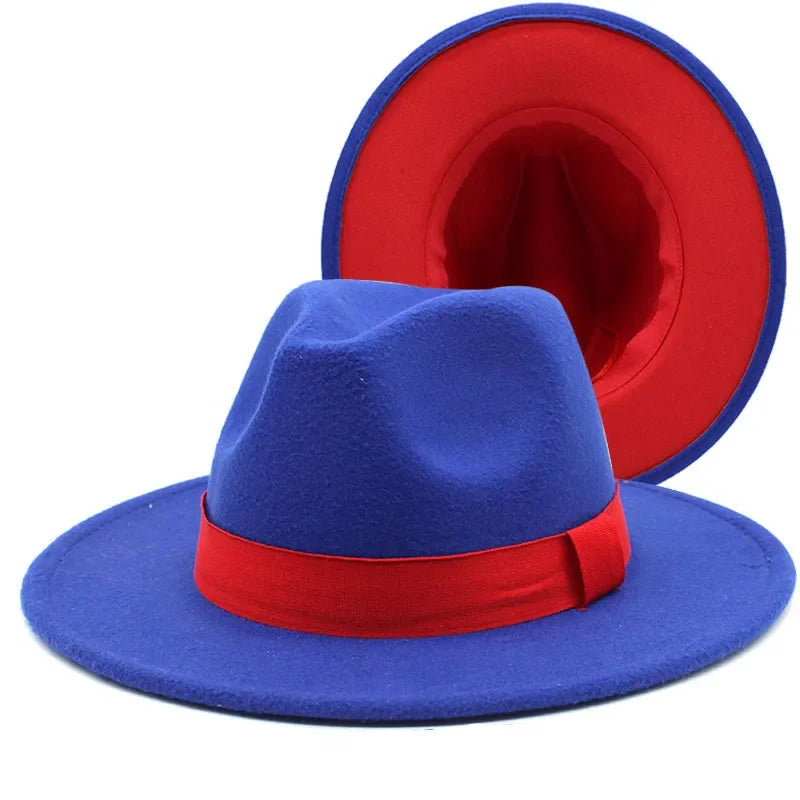 Fedora Hat – Double Sided – Polyester – Black And White | KIMLUD