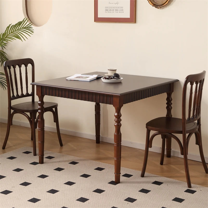 American Retro Bar Stool Ergonomic Dining Chair — Espresso | KIMLUD