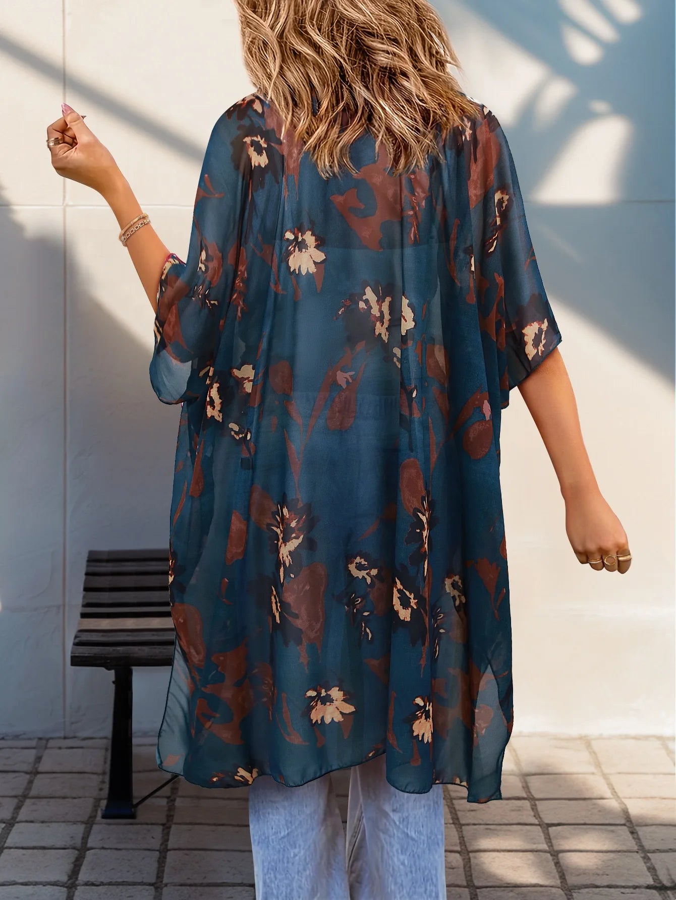 Plus-size women's bohemian-style casual beach vacation summer cover-up