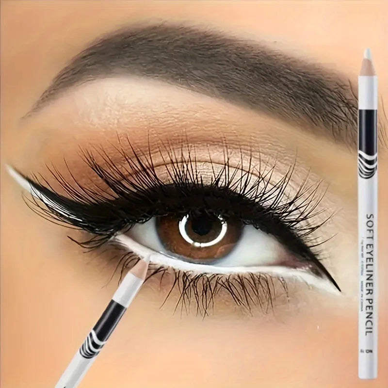 Eyeliner - White Inner Eyeliner Pen - Wooden Rod - White | KIMLUD