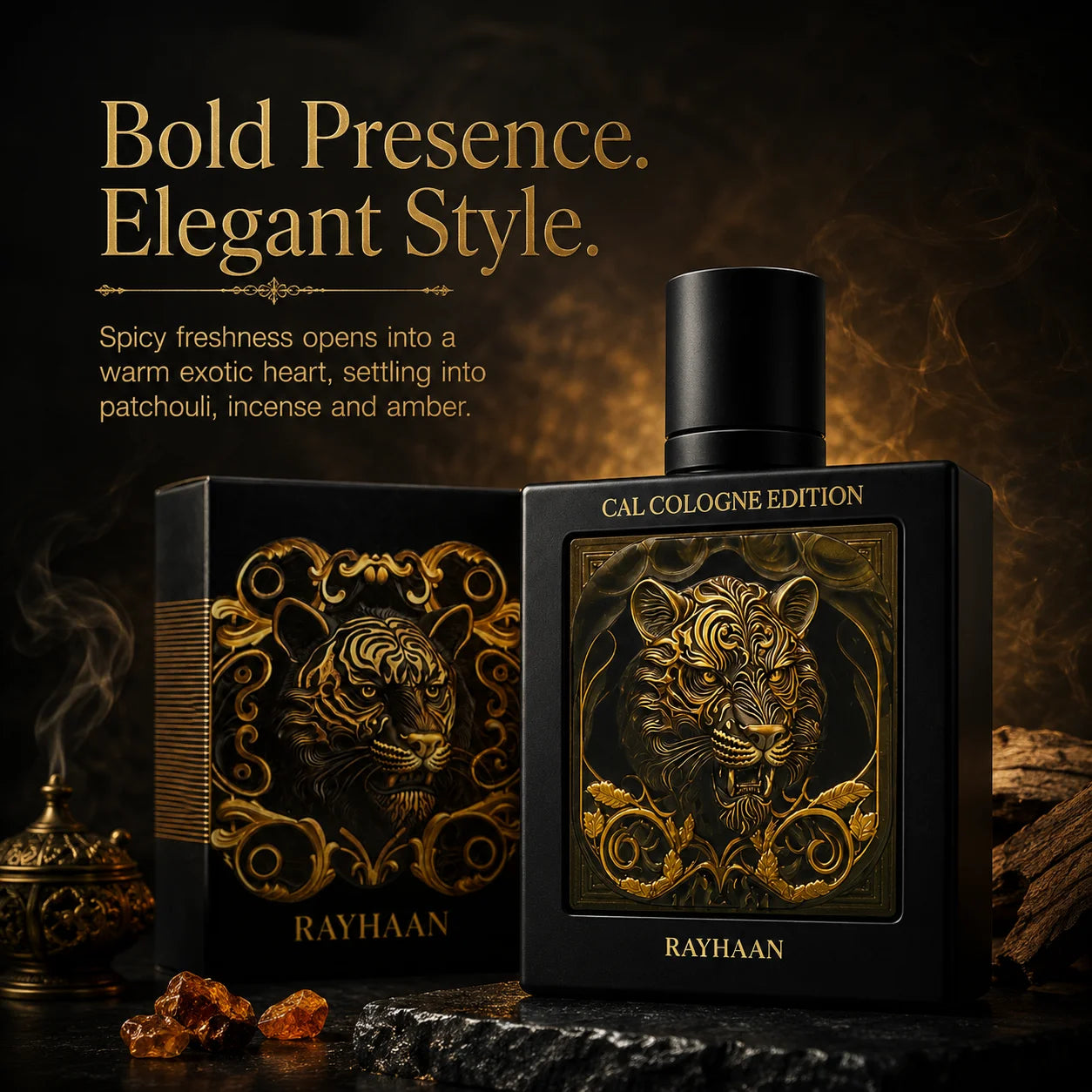Oud Leather Luxury Fragrance Collection — Amber | KIMLUD