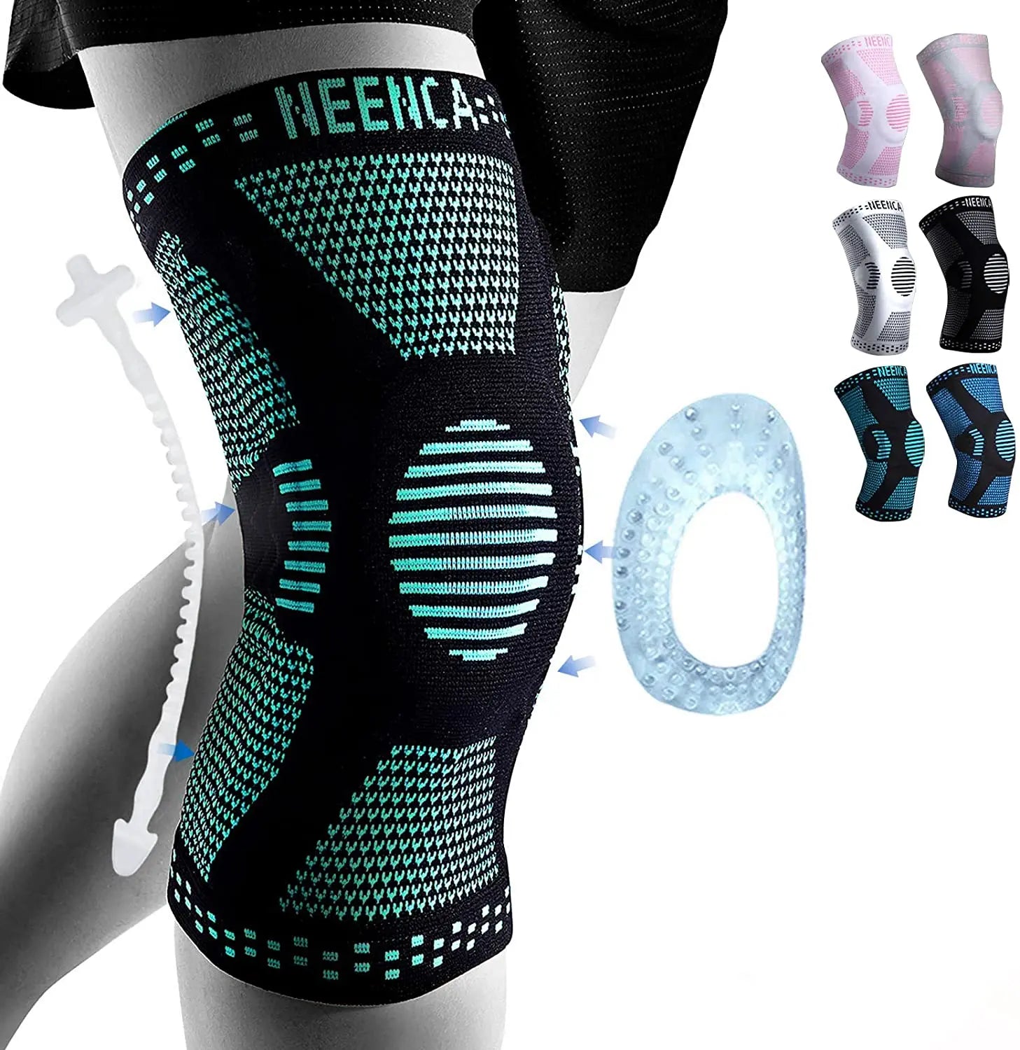 KIMLUD, NEENCA Copper Knee Brace Knee Support with Patella Gel Pad &Side Stabilizers for Knee Pain Sport Arthritis ACL Joint Pain Relief, KIMLUD Womens Clothes