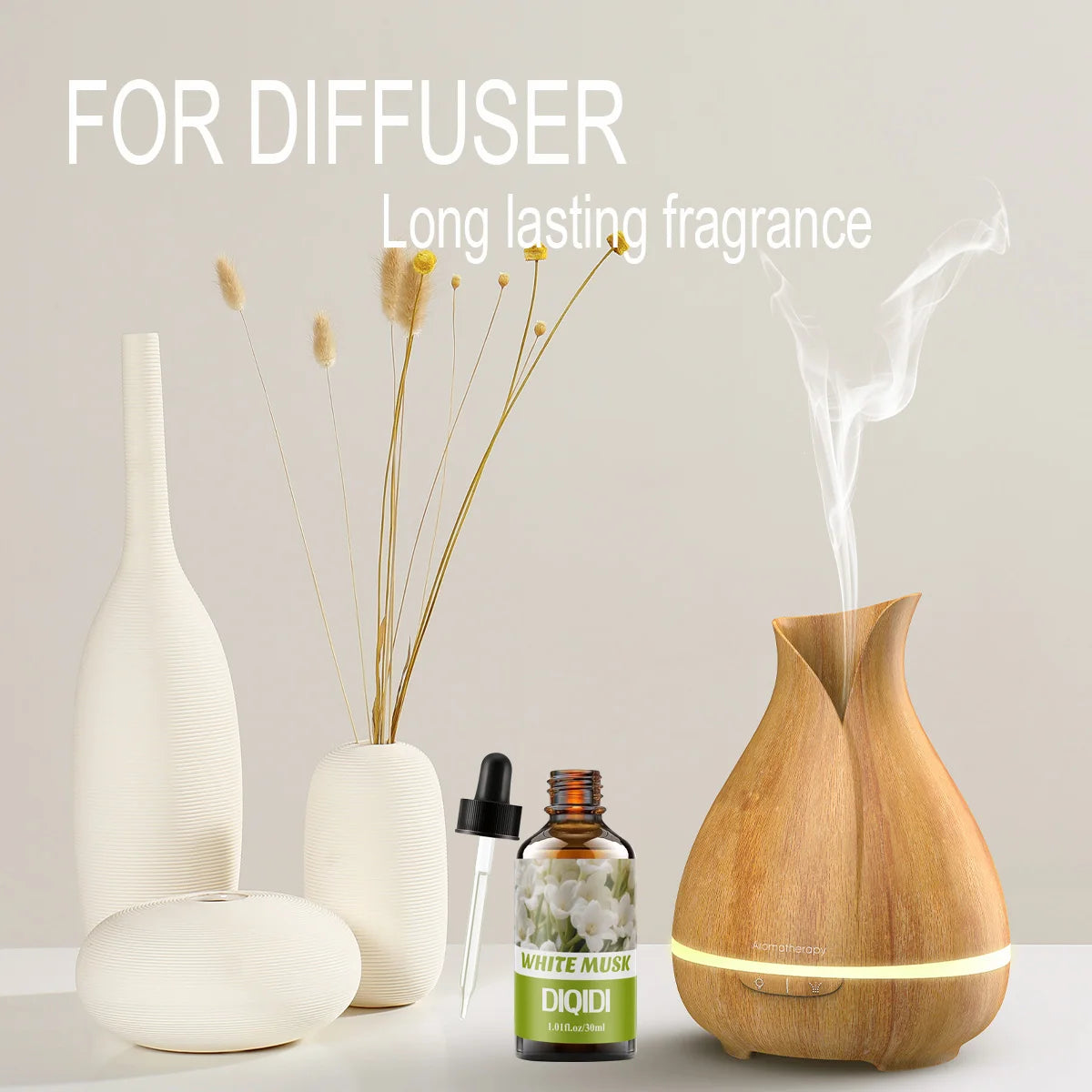 White musk essential oil, home essential oil, clear air, perfume candle, DIY essential oil, hotel, office, bedroom use. Aromathe