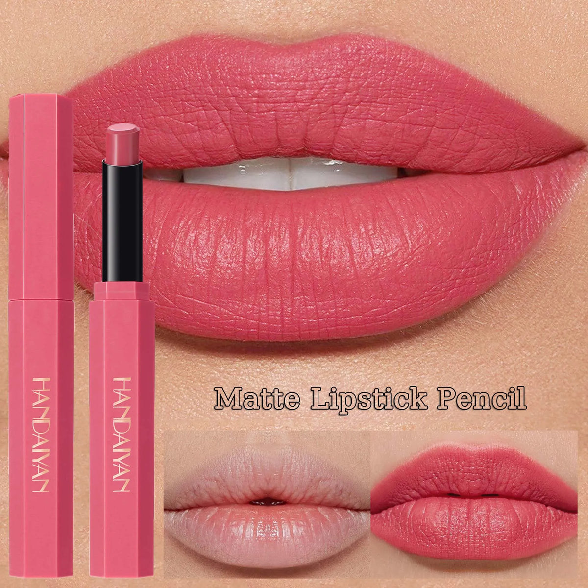 Red Matte Velvet Lipstick Waterproof Lasting Brown Lipstick Pencil Non Stick Cup Moisturize Lipstick Not Fading Sexy Lips Makeup