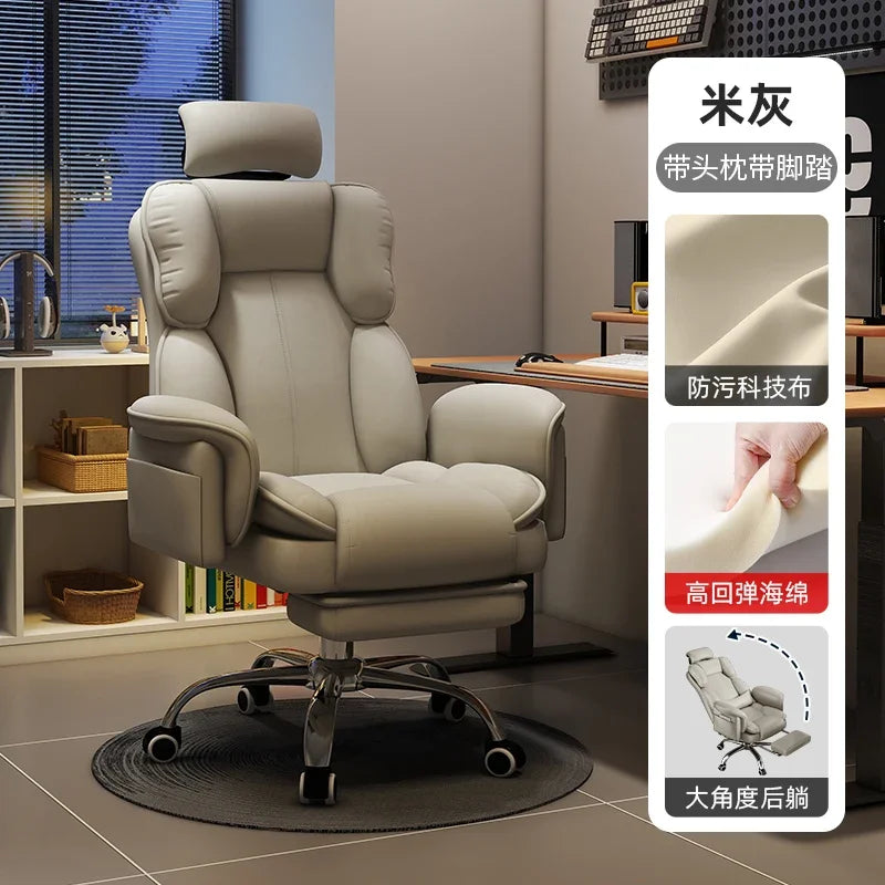 KIMLUD, Office Chair Ergonomic Big Tall Computer Desk Chair with Retractable Adjustable Headrest Leather Chair with Flip up Armrests, KIMLUD Womens Clothes