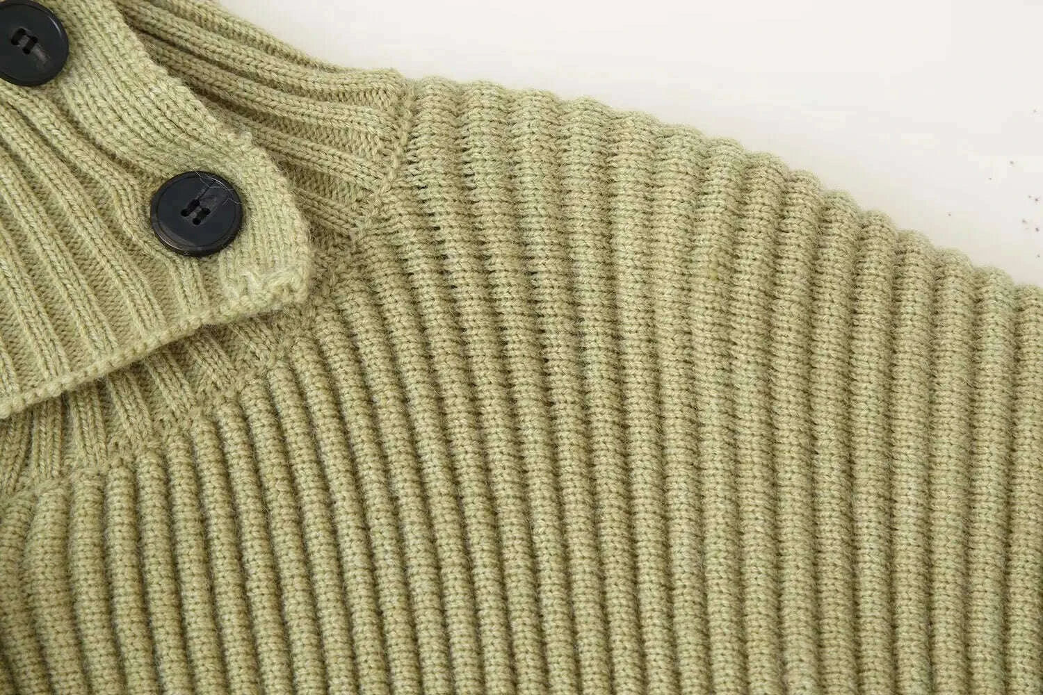 KIMLUD, TFMLN Women's Knitted Cardigan Solid Stand-Up Collar Epaulet Single Breasted Female Sweater Coat Loose Fit Casual Knitwear, KIMLUD Womens Clothes