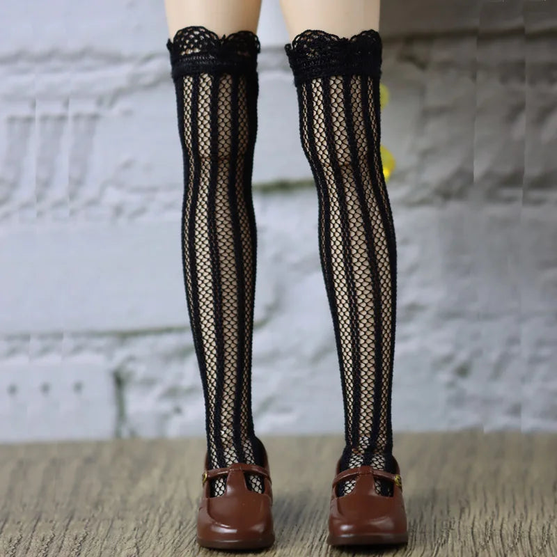 Cloth Socks For Blythe Doll Long Stockings — Black | KIMLUD