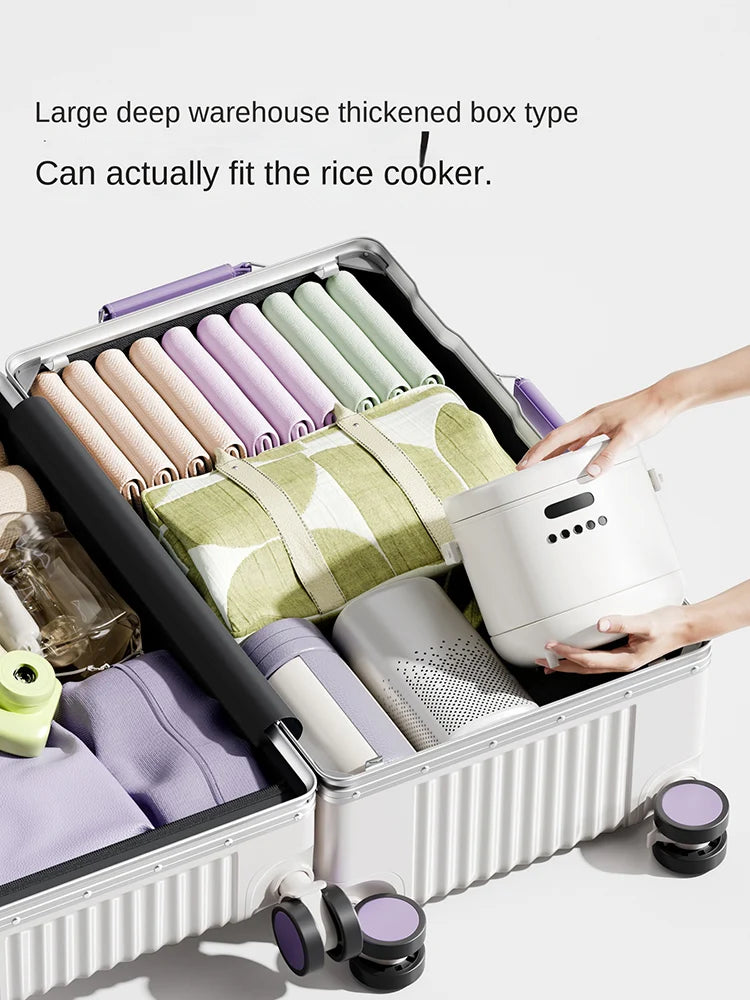 28/30/32 inch Travel Suitcases Large Capacity New Strong and Durable Thickened PC Aluminium Frame Trolley Suitcase 20'' Carrier