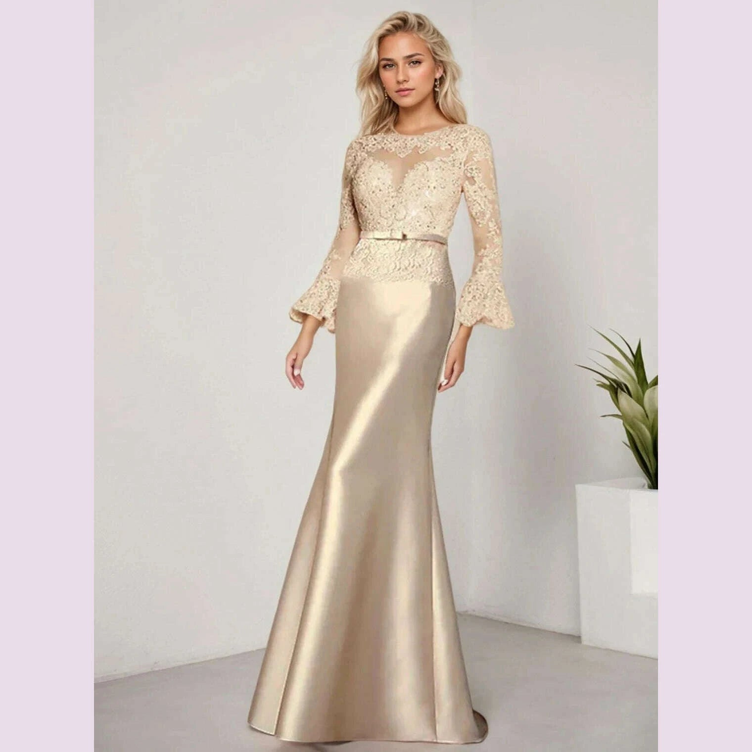 elegant-sheath-wedding-guest-dress-scoop-neck-long-sleeve-satin-lace-beading-applique-sweep-train-prom-gown-2025-free-customized-kimlud-kimlud-33921695