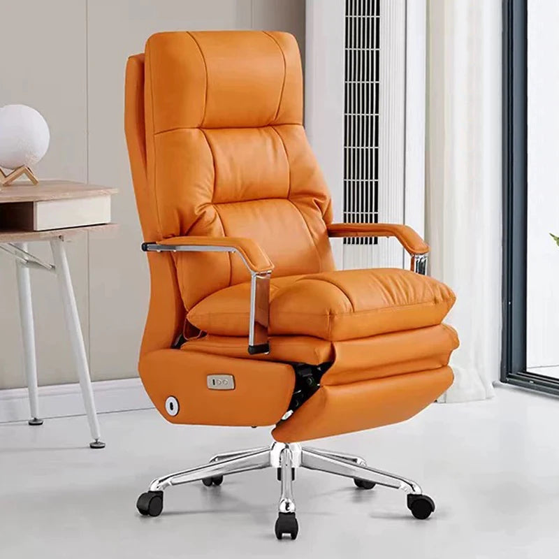 High-end Electric Leather Office Chair with Massage Function Luxury Multifunctional Large Class Computer Chair  Chair gamer
