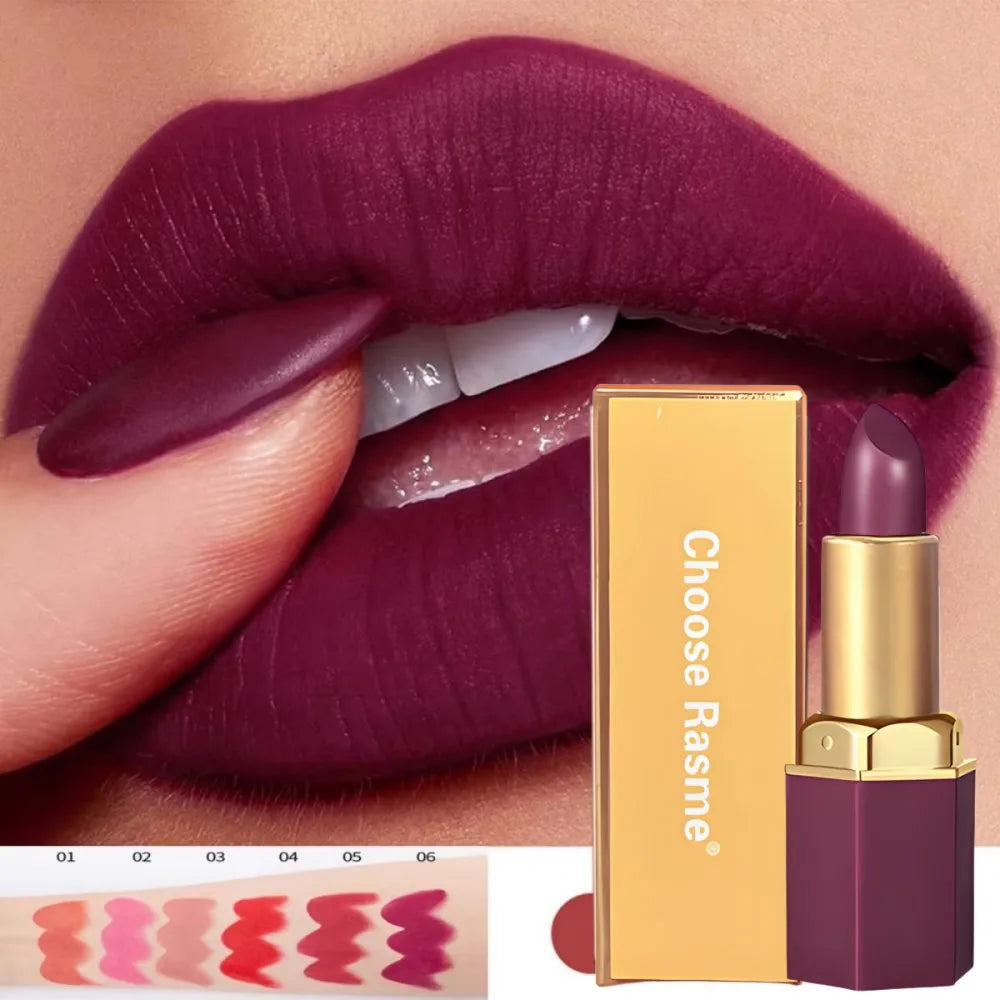 Matte Lipstick Set Six-Color Long-Lasting Velvet Finish — Multicolor | KIMLUD