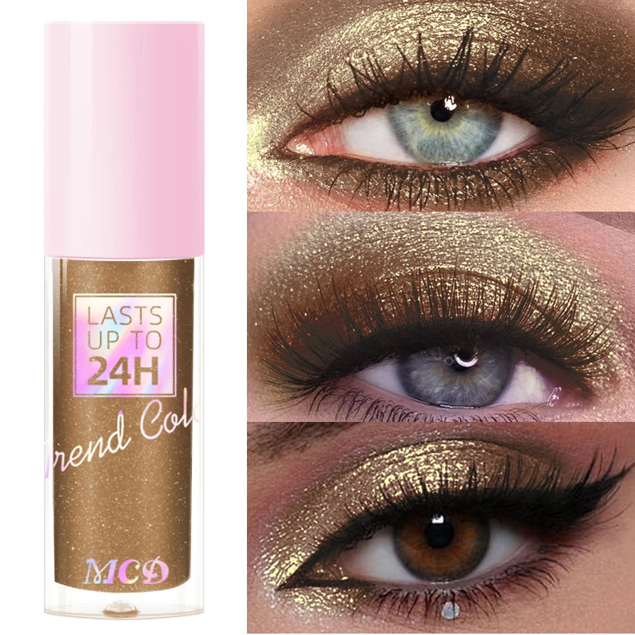Metallic Liquid Eye Shadow Waterproof Long-Lasting — Gold | KIMLUD