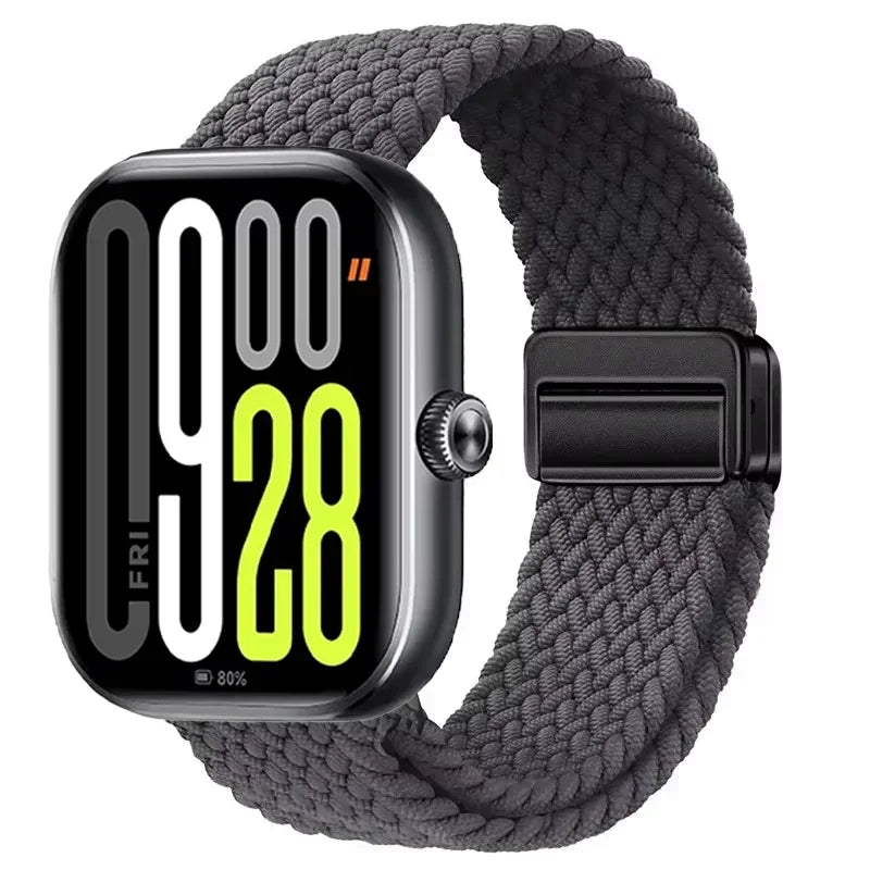 Magnetic Braided Nylon Loop Band for Xiaomi Redmi Watch 6 5 4 Strap Adjustable Sport Replacement Correa Bracelet Mi Band 9 8 Pro