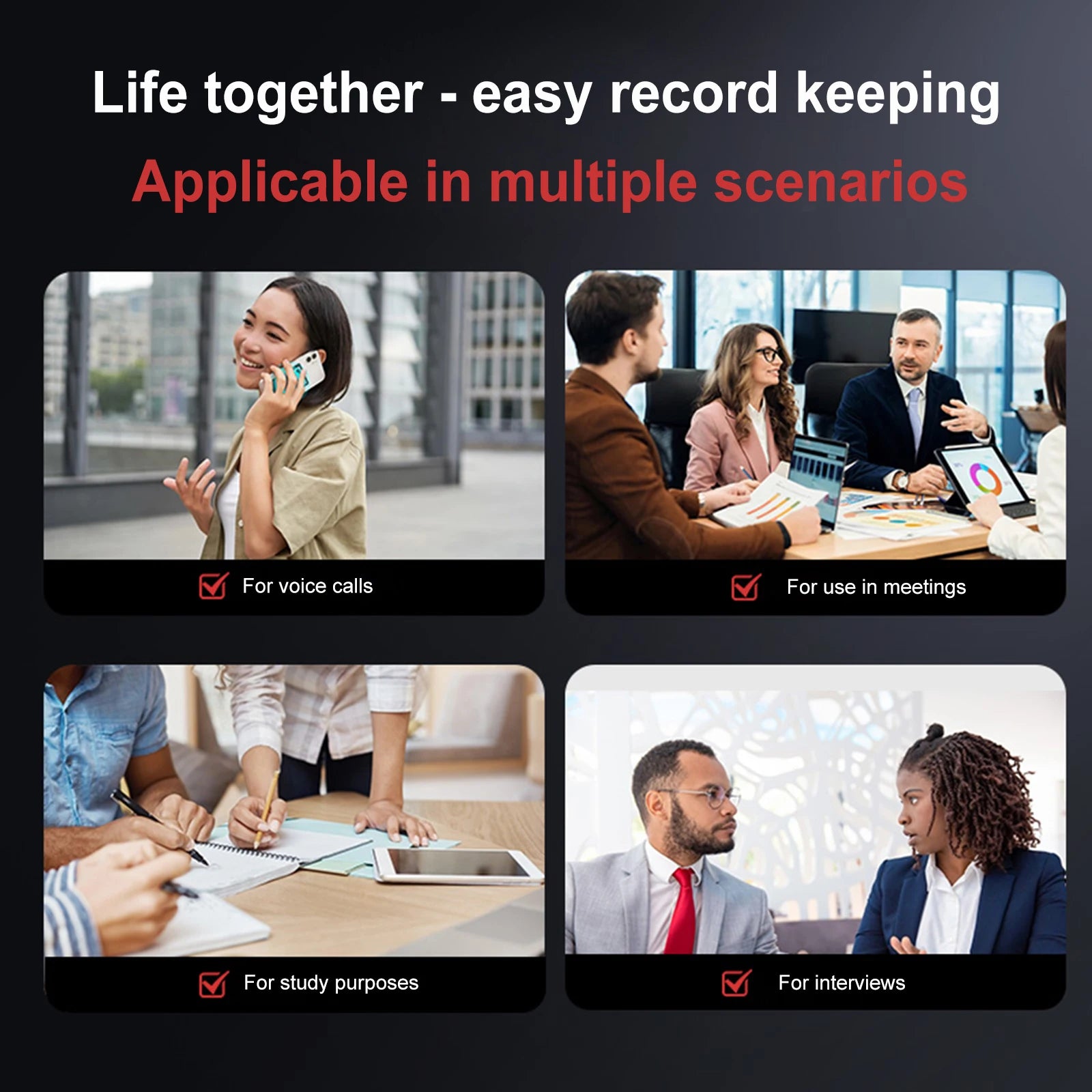 KIMLUD, 64G AI Voice Recorder Transcribe & Summarize Audio Recorder Language Translation Device Support 134 Languages for Meetings/Calls, KIMLUD Womens Clothes