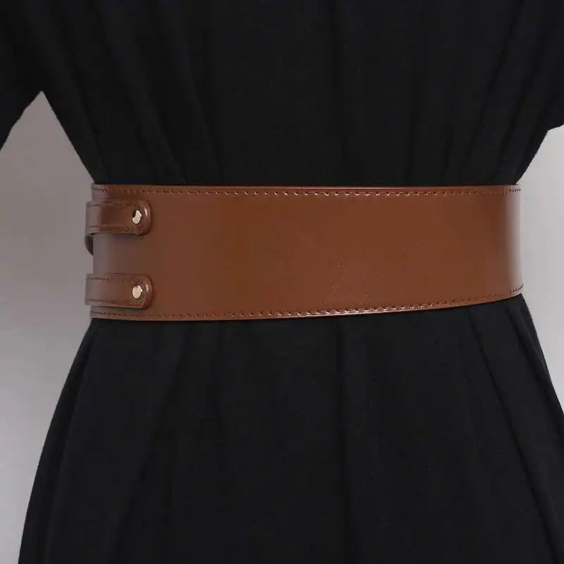 Belts – Irregular Cowhide Waist Decoration – PU Leather | KIMLUD