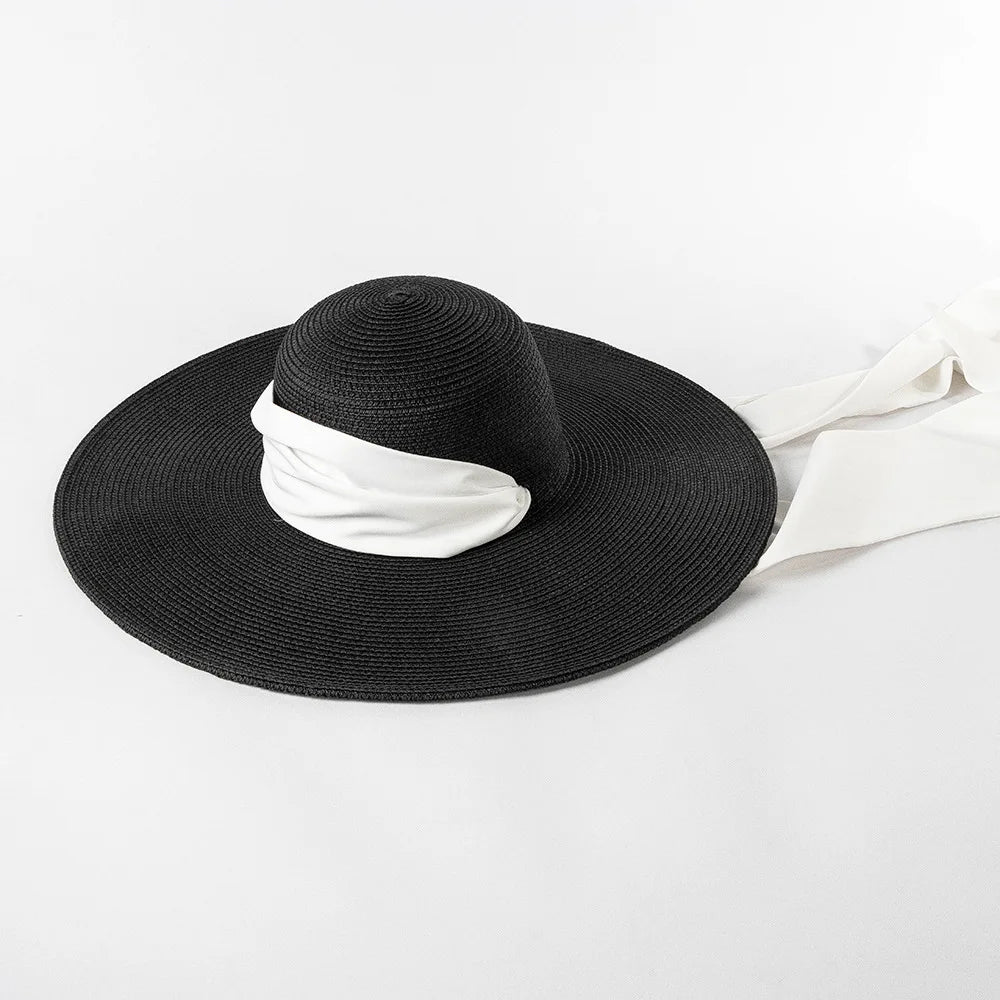 USPOP New Fashion Casual Wide Strap Dome  Straw Hat for Women Wide Brim Beach Hat