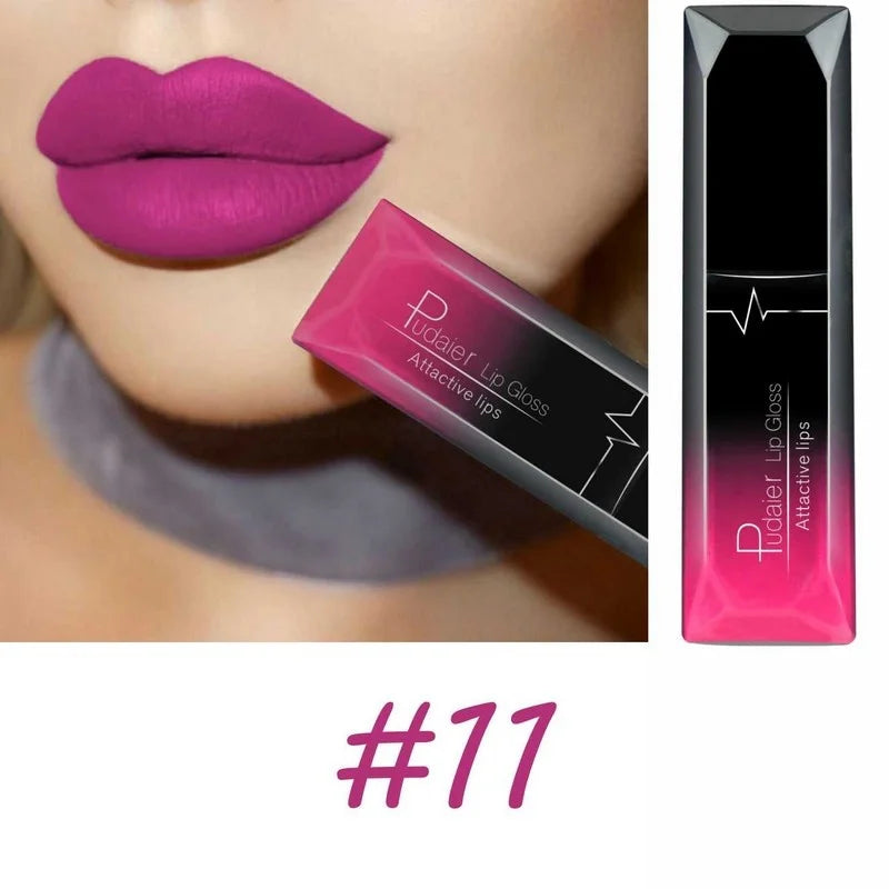 Velvet Matte Liquid Lipstick Waterproof 17 Long Lasting Colors Non Stick Cup Kissproof Smooth Soft Lip Makeup for Girls