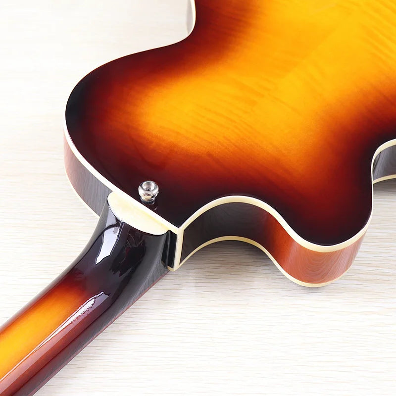 Flame Maple Violin Bass Guitar 41-Inch — Sunburst | KIMLUD