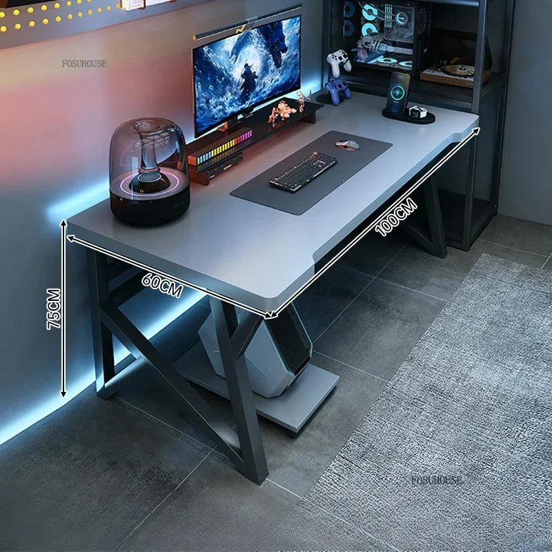 L-Shaped Double Computer Desk Home Office — Black | KIMLUD