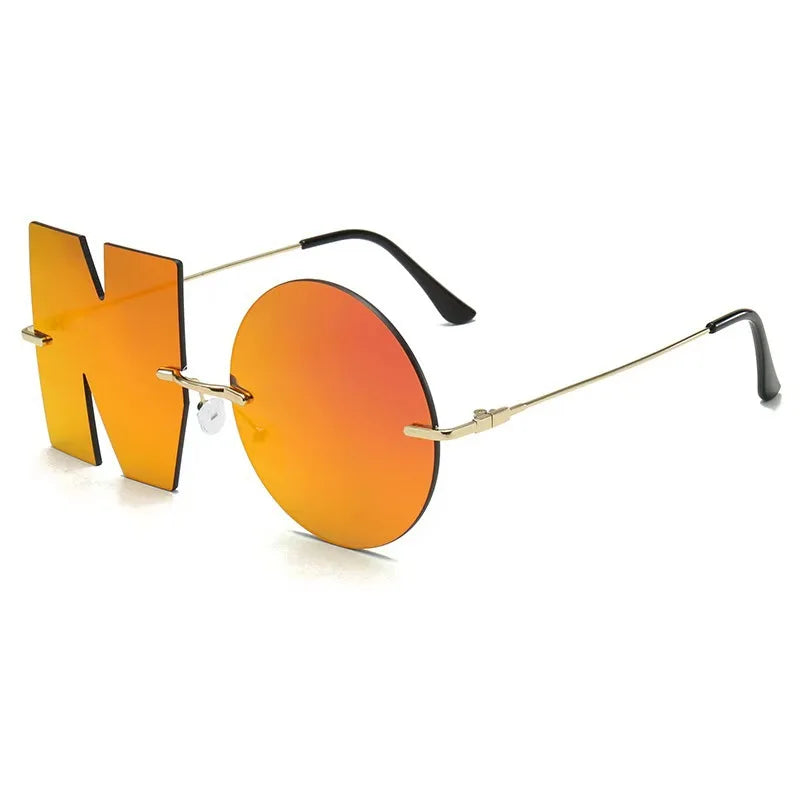 Metal Alloy Sunglasses Alien Glasses Colorful Lenses — Multicolor | KIMLUD