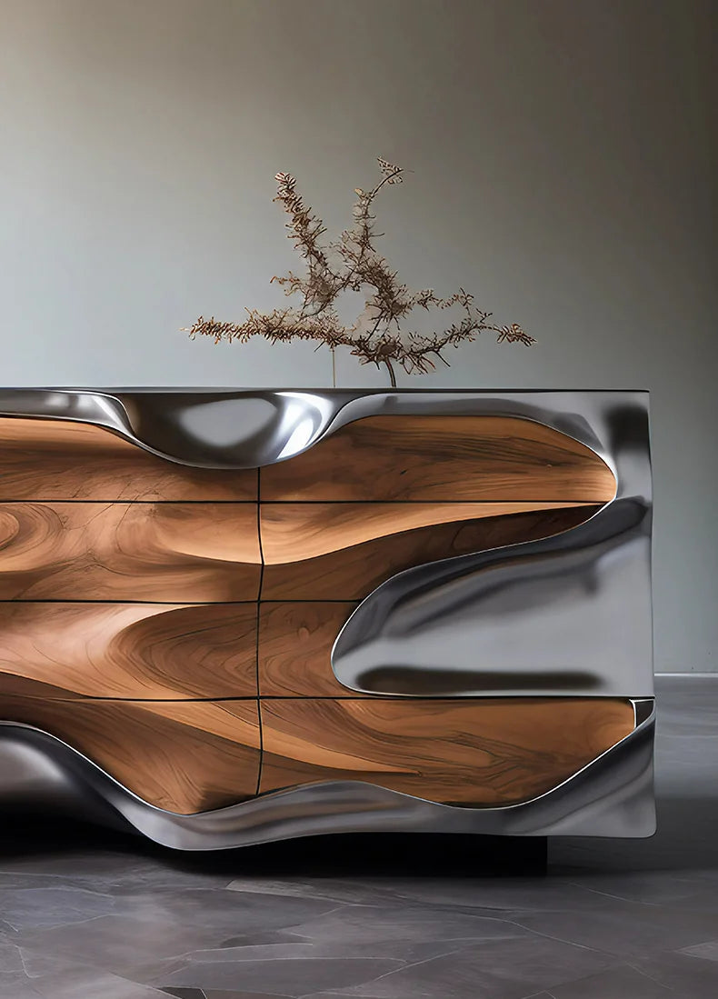 Modern minimalist design light luxury artist home dining room side cabinet living room furniture