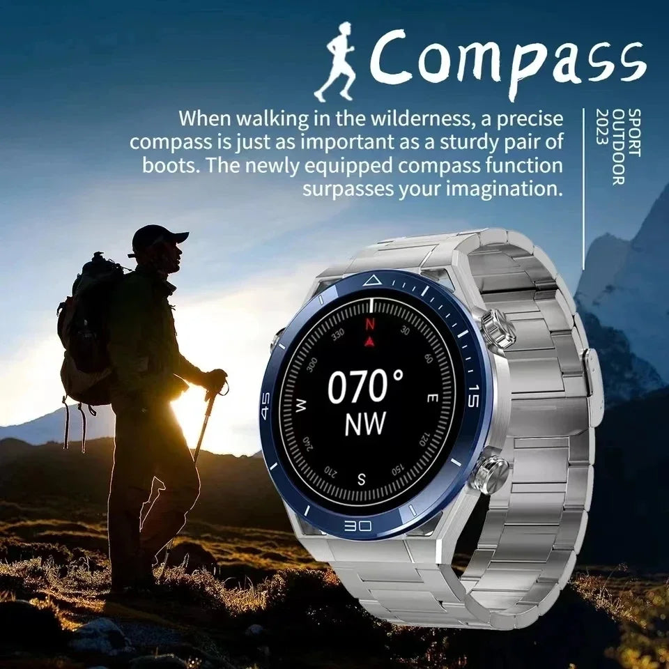 2025 New NFC Smartwatch Men Bluetooth Call GPS Tracker Motion Fitness Wireless Charge Waterproof  Watches For iPhone Android