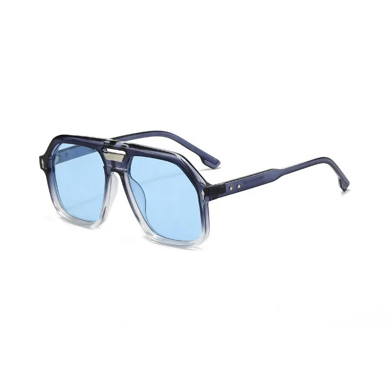 Acetate Sunglasses Oversized Vintage Hip Hop Square — Black | KIMLUD