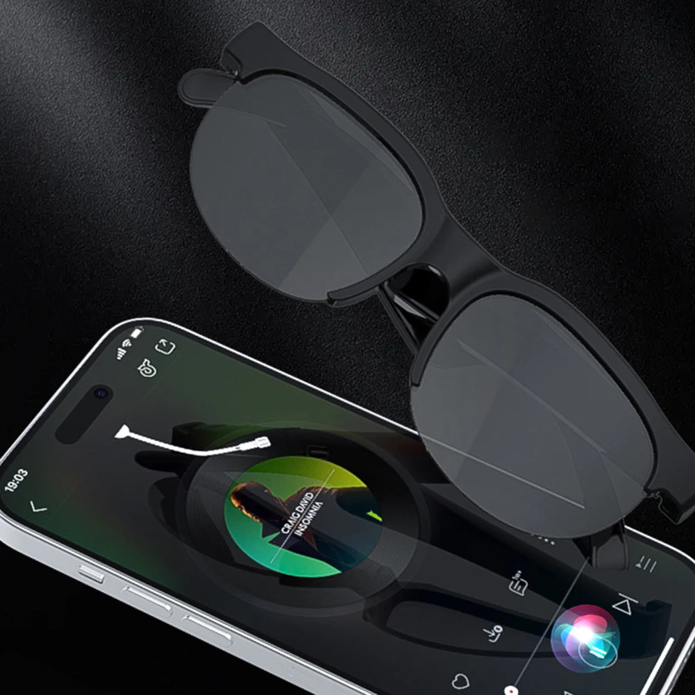 AI Intelligent Translation Glasses Bluetooth-Compatible 5.4 Smart Glasses Support 144 Languages Wireless Headset for Men & Women