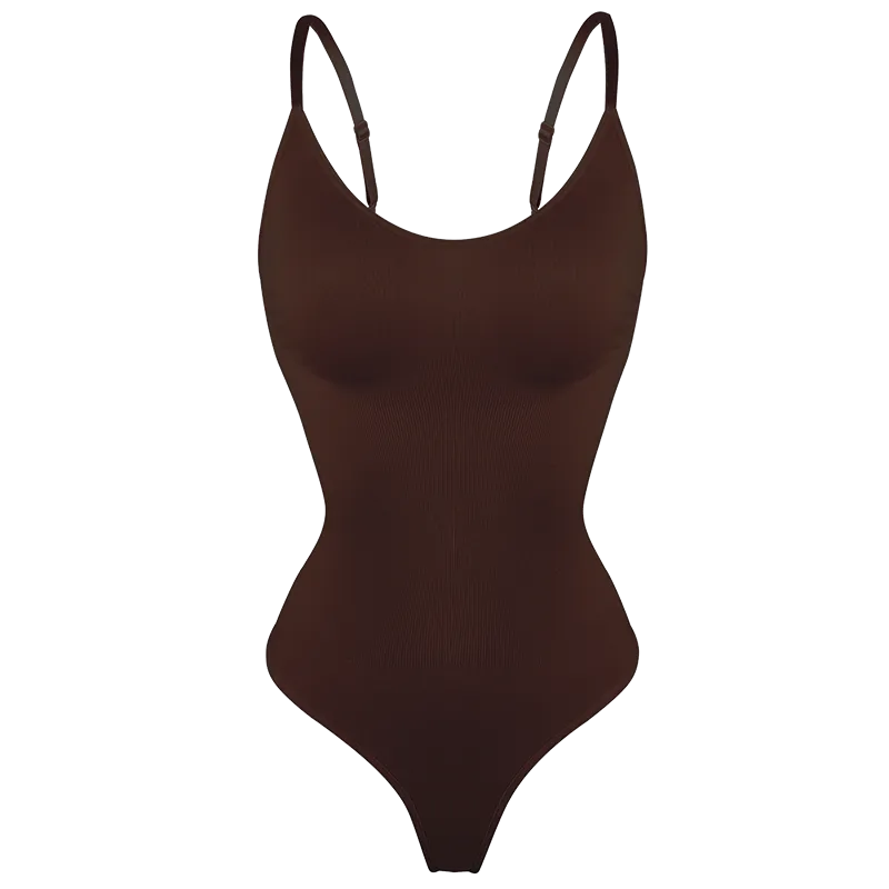 KIMLUD, Bodysuit for Women Tummy Control Backless Shapewear Seamless Thong Body Shaper Tank Top, Brown / S / CHINA, KIMLUD Womens Clothes