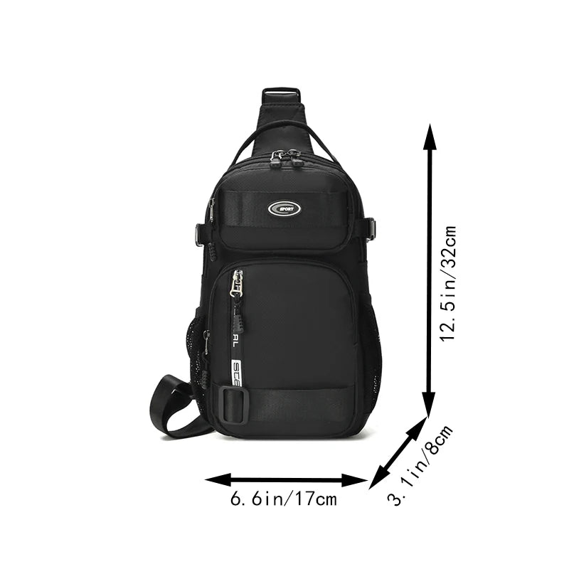 KIMLUD, Riding backpack for men, men's chest bag, casual men's single shoulder bag, lightweight and large-capacity crossbody bag, KIMLUD Womens Clothes