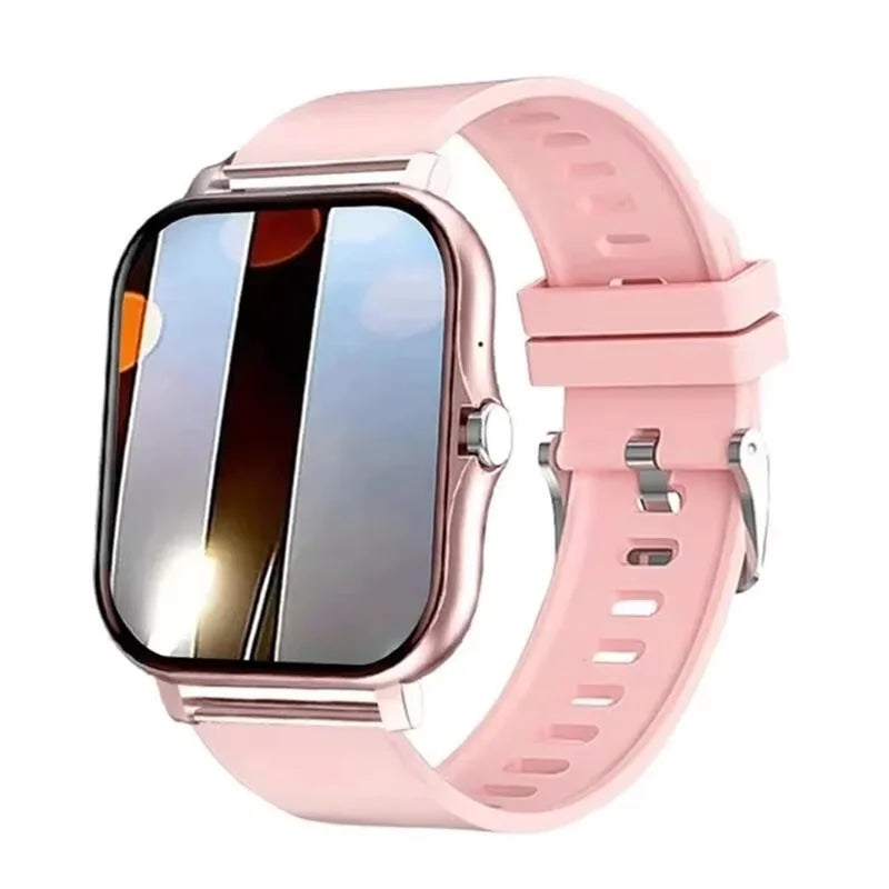 Carbon Fibre Framed Smart Watch Blood Oxygen Monitor — Pink | KIMLUD
