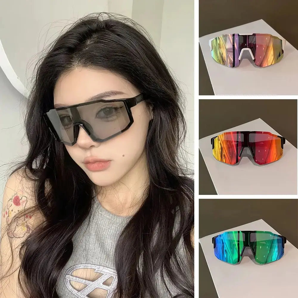 Polycarbonate Sport Sunglasses UV Protection Windproof — Black | KIMLUD