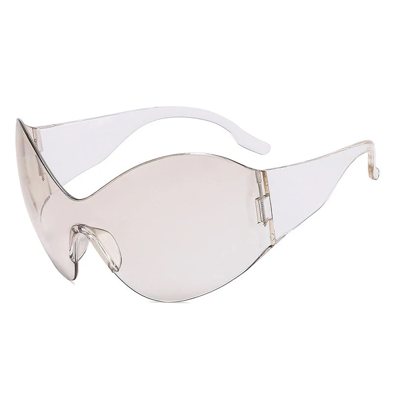 Sunglasses Oversized Punk Plastic Frame — Black | KIMLUD
