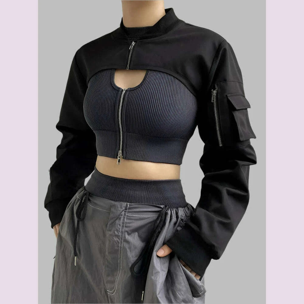 showmirror-super-short-black-jacket-zipper-long-sleeve-harajuku-cropped-tshirt-gothic-techwear-fashion-korean-tee-punk-streetkimlud-womens-fashion-34602636