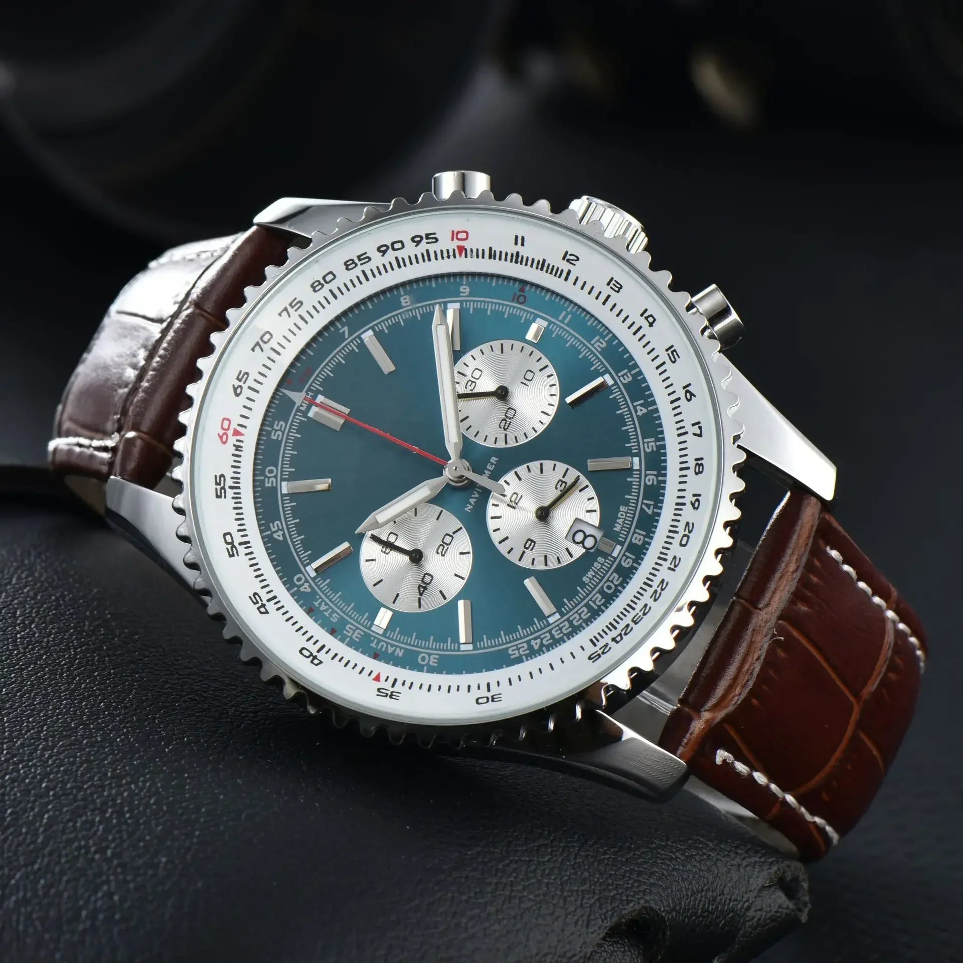 Original Replica Big Dial Multifunctional Automatic Man Watch  Vintage Mechanical Waterproof Male Wrist Watches