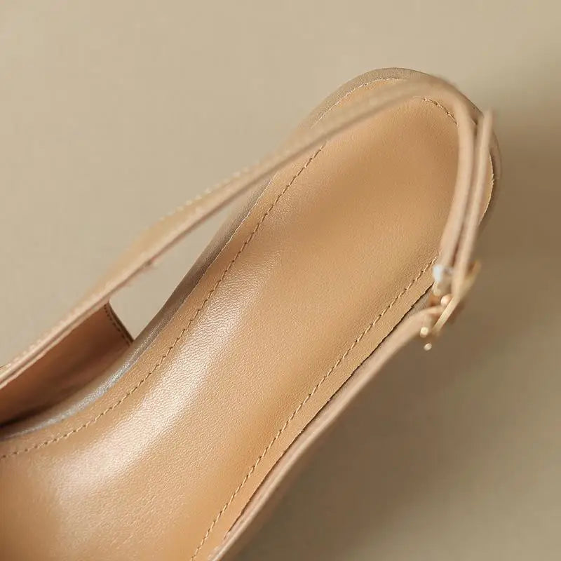 MORAZORA Big Size 34-43 New Genuine Leather Shoes Women Sandals Slingbacks Summer Shoes High Heels Party Wedding Shoes