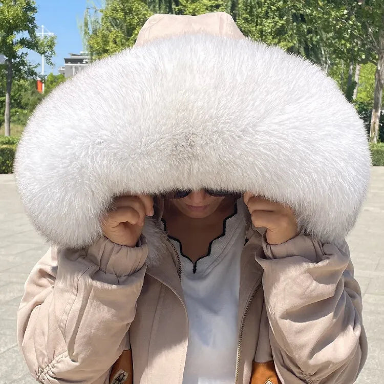 Fox Fur Collar – Hood Decor for Down Coats – Real Fox Fur | KIMLUD