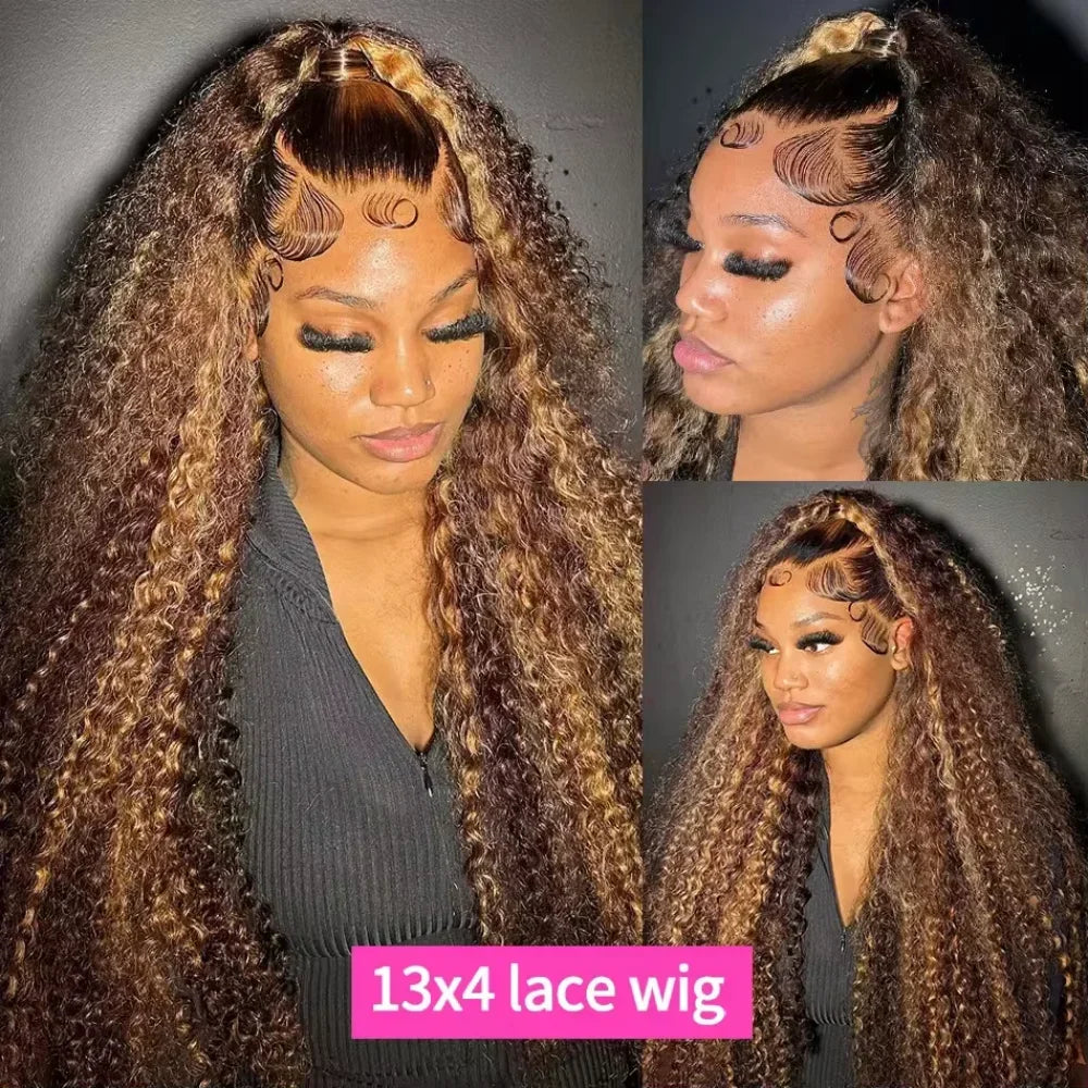 Lace Front Wig – Deep Wave – Remy Human Hair – Ombre 4/27 | KIMLUD