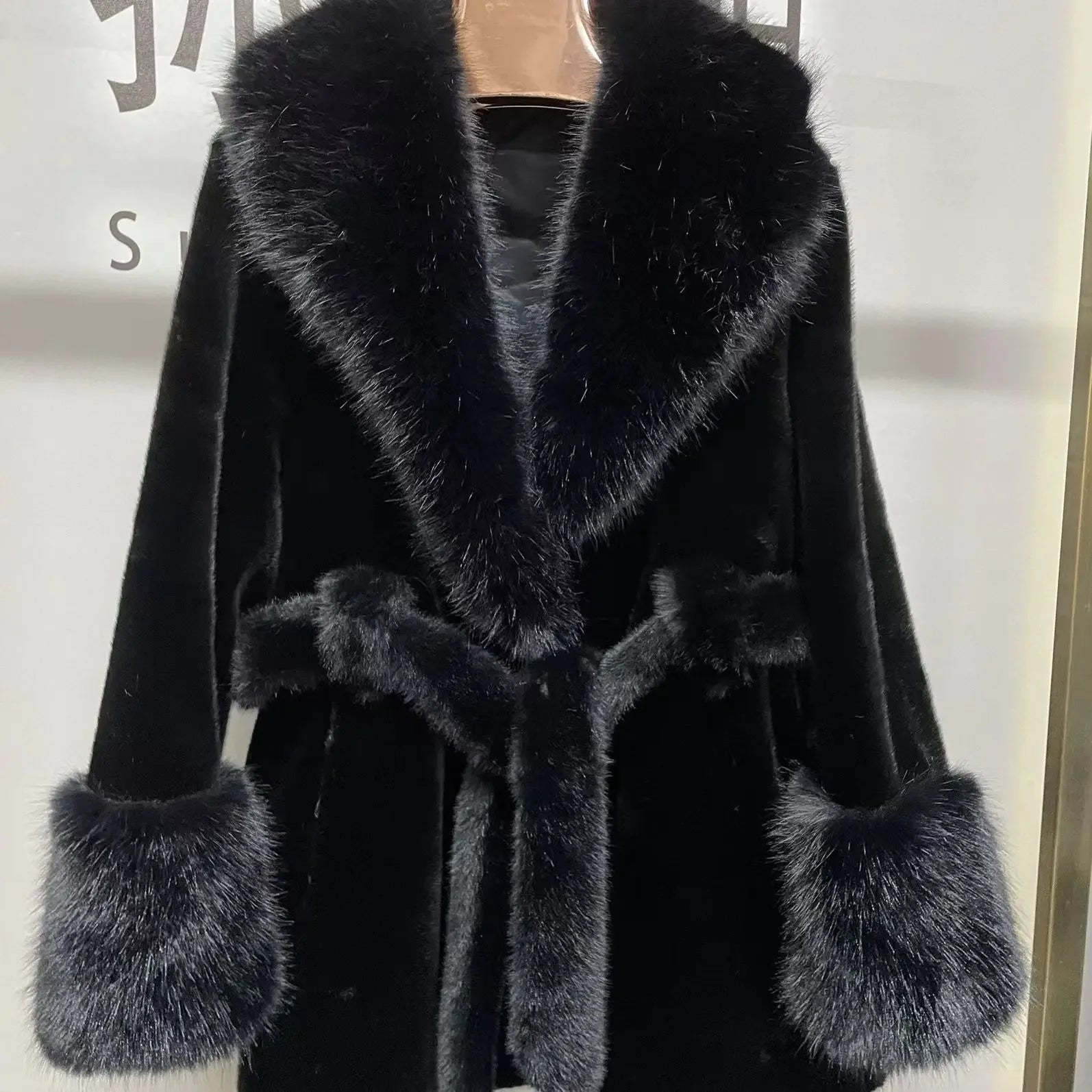 Coats – Thick Warm Long Coat – Faux Fox Fur – | KIMLUD