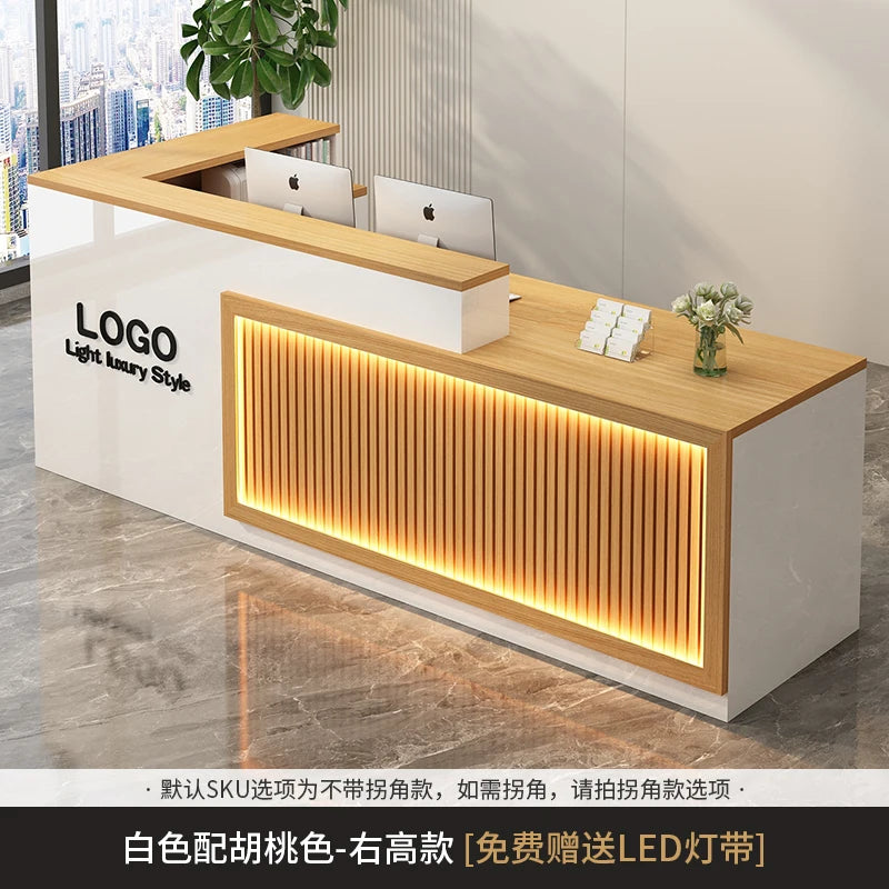 Contemporary Reception Desk Decor Set Customizable — Black | KIMLUD