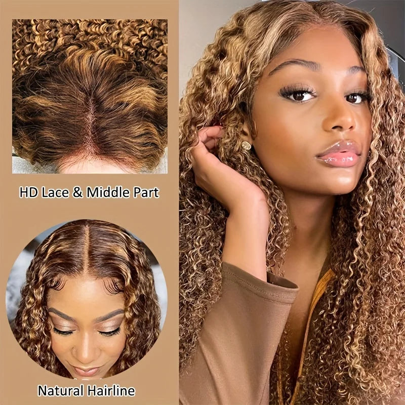 Lace Front Wig – Deep Wave – Remy Human Hair – Ombre | KIMLUD