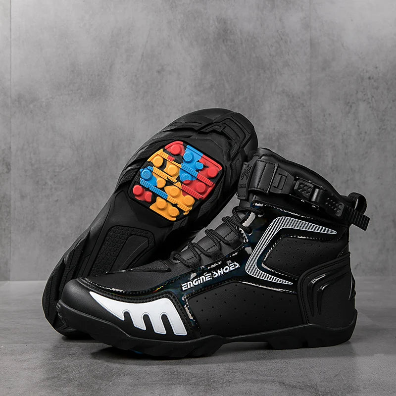 Motorcycle Boots Men Breathable Anti Slip Motorbike Cycling Ankle Length Shoes Man Motorcycle Riding Boots Motos Sports Boot