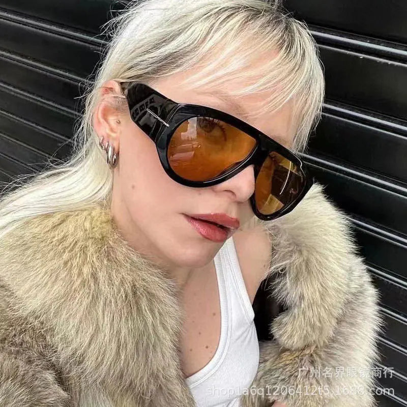 Oversized Pilot Sunglasses Unisex Driving Design — Black | KIMLUD