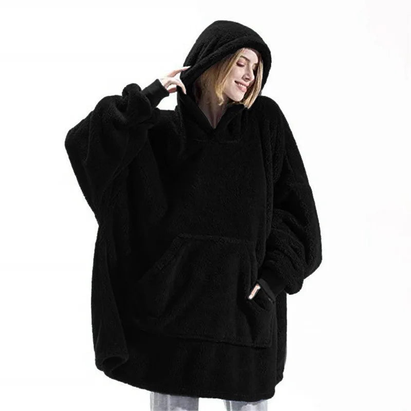 Hoodie Pajama Set – Long Sleeves With Pockets – Velvet | KIMLUD