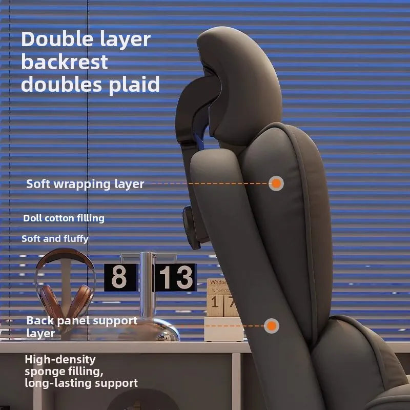 Computer Chair Home Bedroom, Office Chair Liftable, Desk, Chair, Comfortable Sedentary, E-sports, Leisure, Backrest Living Room